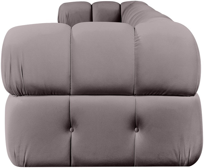 Meridian Furniture - Orin Taupe Velvet Performance Fabric Upholstered 4 pc. Sofa - 671Taupe-S4A - GreatFurnitureDeal
