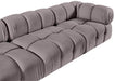 Meridian Furniture - Orin Taupe Velvet Performance Fabric Upholstered 5 pc. Sectional - 671Taupe-Sec5E - GreatFurnitureDeal