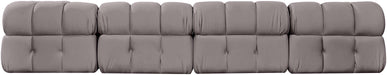 Meridian Furniture - Orin Taupe Velvet Performance Fabric Upholstered 5 pc. Sectional - 671Taupe-Sec5E - GreatFurnitureDeal