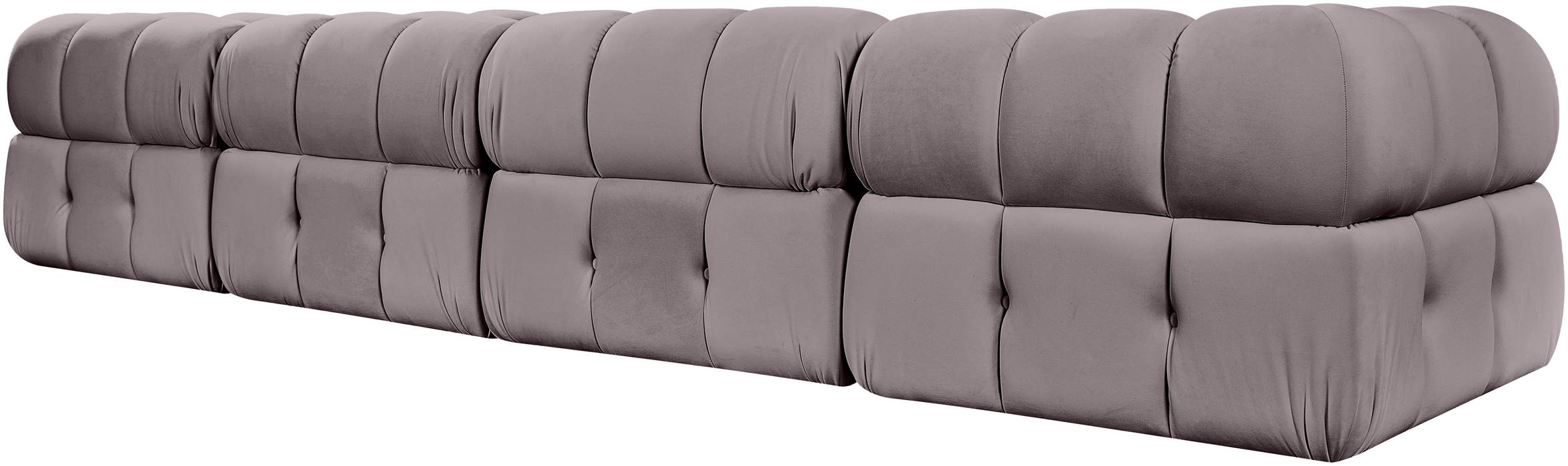 Meridian Furniture - Orin Taupe Velvet Performance Fabric Upholstered 5 pc. Sectional - 671Taupe-Sec5E - GreatFurnitureDeal