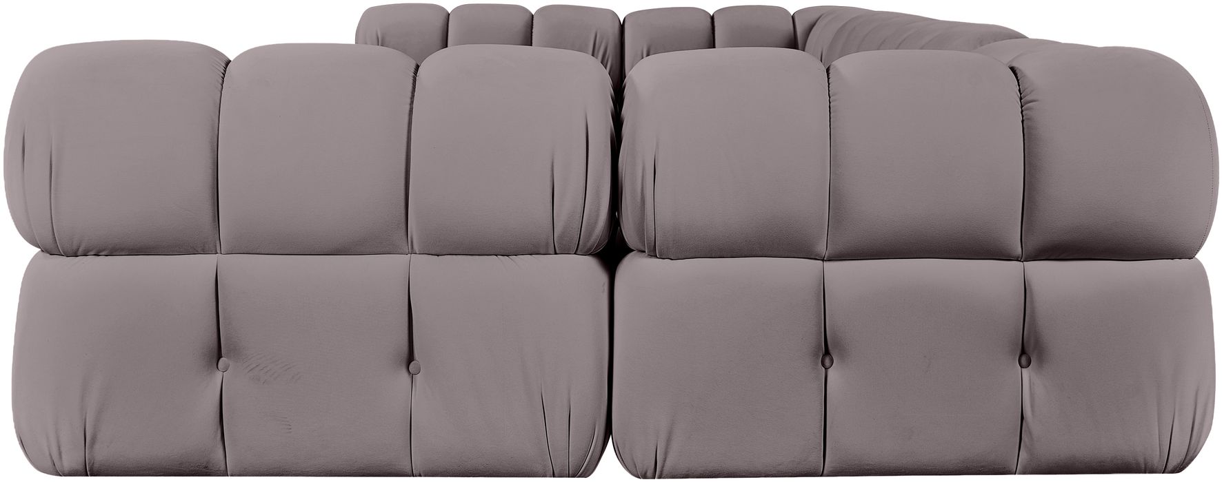 Meridian Furniture - Orin Taupe Velvet Performance Fabric Upholstered 6 pc. Sectional - 671Taupe-Sec6C - GreatFurnitureDeal
