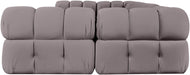 Meridian Furniture - Orin Taupe Velvet Performance Fabric Upholstered 6 pc. Sectional - 671Taupe-Sec6C - GreatFurnitureDeal