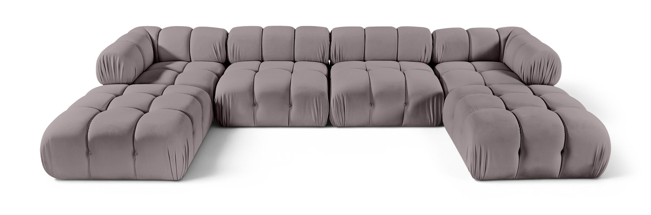 Meridian Furniture - Orin Taupe Velvet Performance Fabric Upholstered 6 pc. Sectional - 671Taupe-Sec6D - GreatFurnitureDeal