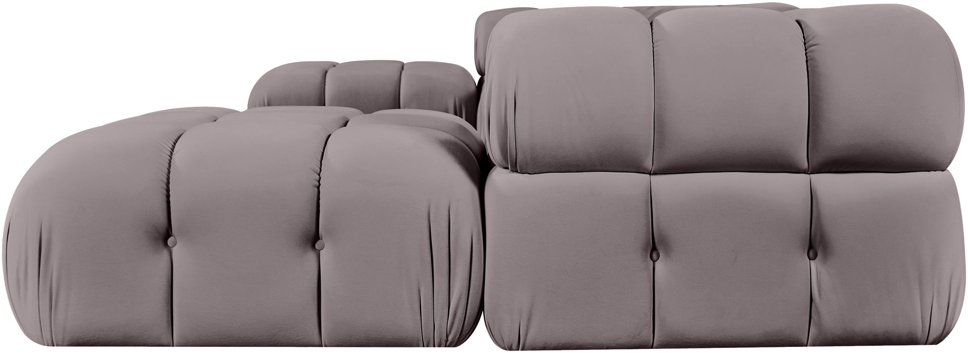 Meridian Furniture - Orin Taupe Velvet Performance Fabric Upholstered 6 pc. Sectional - 671Taupe-Sec6D - GreatFurnitureDeal
