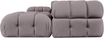 Meridian Furniture - Orin Taupe Velvet Performance Fabric Upholstered 6 pc. Sectional - 671Taupe-Sec6D - GreatFurnitureDeal