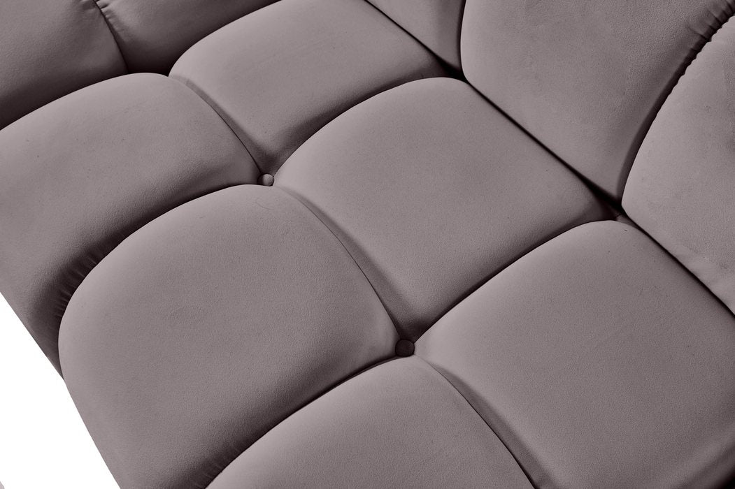 Meridian Furniture - Orin Taupe Velvet Performance Fabric Upholstered 7 pc. Sectional - 671Taupe-Sec7C - GreatFurnitureDeal