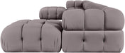 Meridian Furniture - Orin Taupe Velvet Performance Fabric Upholstered 7 pc. Sectional - 671Taupe-Sec7D - GreatFurnitureDeal