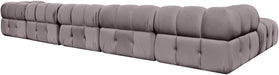 Meridian Furniture - Orin Taupe Velvet Performance Fabric Upholstered 7 pc. Sectional - 671Taupe-Sec7D - GreatFurnitureDeal