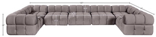 Meridian Furniture - Orin Taupe Velvet Performance Fabric Upholstered 7 pc. Sectional - 671Taupe-Sec7G - GreatFurnitureDeal