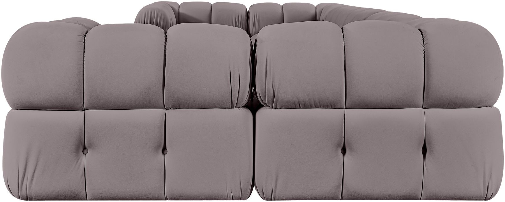 Meridian Furniture - Orin Taupe Velvet Performance Fabric Upholstered 7 pc. Sectional - 671Taupe-Sec7G - GreatFurnitureDeal