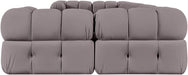 Meridian Furniture - Orin Taupe Velvet Performance Fabric Upholstered 7 pc. Sectional - 671Taupe-Sec7G - GreatFurnitureDeal