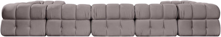 Meridian Furniture - Orin Taupe Velvet Performance Fabric Upholstered 7 pc. Sectional - 671Taupe-Sec7G - GreatFurnitureDeal