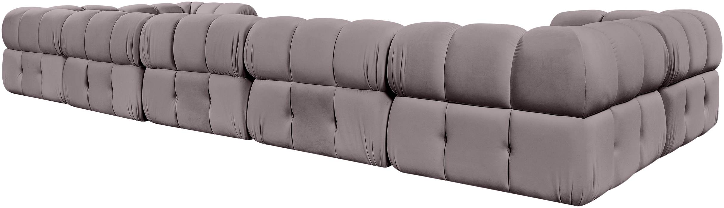 Meridian Furniture - Orin Taupe Velvet Performance Fabric Upholstered 7 pc. Sectional - 671Taupe-Sec7G - GreatFurnitureDeal