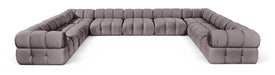 Meridian Furniture - Orin Taupe Velvet Performance Fabric Upholstered 9 pc. Sectional - 671Taupe-Sec9A - GreatFurnitureDeal
