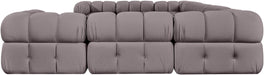 Meridian Furniture - Orin Taupe Velvet Performance Fabric Upholstered 9 pc. Sectional - 671Taupe-Sec9A - GreatFurnitureDeal