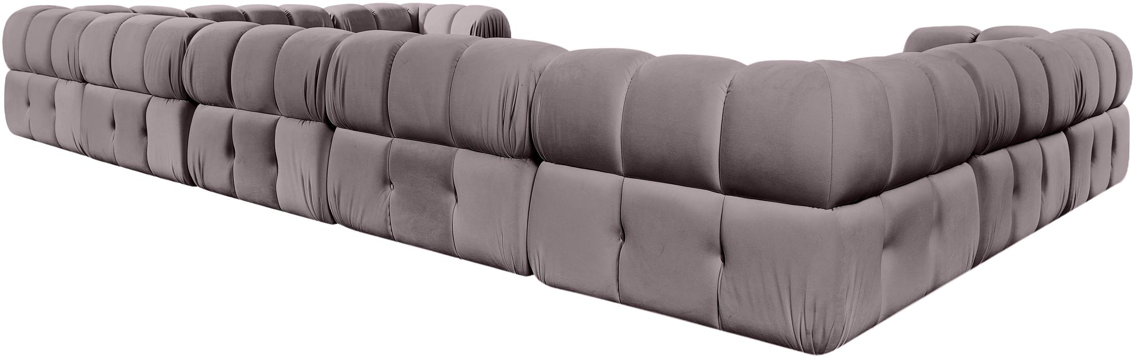 Meridian Furniture - Orin Taupe Velvet Performance Fabric Upholstered 9 pc. Sectional - 671Taupe-Sec9A - GreatFurnitureDeal
