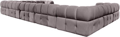 Meridian Furniture - Orin Taupe Velvet Performance Fabric Upholstered 9 pc. Sectional - 671Taupe-Sec9A - GreatFurnitureDeal