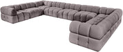 Meridian Furniture - Orin Taupe Velvet Performance Fabric Upholstered 9 pc. Sectional - 671Taupe-Sec9A - GreatFurnitureDeal