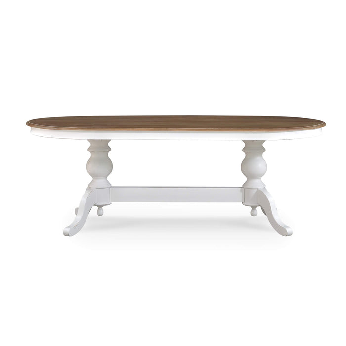 Bramble - Farmhouse Oval Dining Table 84'' w/o Grooves - BR-67446 - GreatFurnitureDeal