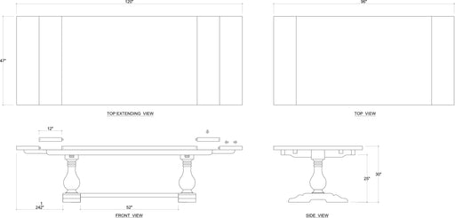Bramble - Trestle Extending Table - BR-27486 - GreatFurnitureDeal
