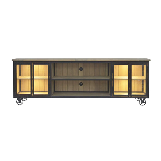 Bramble - Forge Media Stand w/ 4 LED - US-WS-67537VRUDRW---- - GreatFurnitureDeal