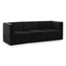 Meridian Furniture - Quincy 95" Black Velvet Upholstered Comfort 3pc. Sofa - 677Black-S95 - GreatFurnitureDeal