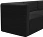 Meridian Furniture - Quincy 95" Black Velvet Upholstered Comfort 3pc. Sofa - 677Black-S95 - GreatFurnitureDeal