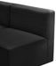 Meridian Furniture - Quincy 126" Black Velvet Upholstered Comfort 6pc. Sectional - 677Black-Sec6A - GreatFurnitureDeal