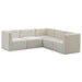 Meridian Furniture - Quincy 95" Cream Velvet Upholstered Comfort 5pc. Sectional - 677Cream-Sec5C - GreatFurnitureDeal