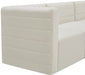 Meridian Furniture - Quincy 95" Cream Velvet Upholstered Comfort 5pc. Sectional - 677Cream-Sec5C - GreatFurnitureDeal