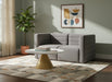 Meridian Furniture - Quincy 63" Grey Velvet Upholstered Comfort 2pc. Loveseat - 677Grey-S63 - GreatFurnitureDeal