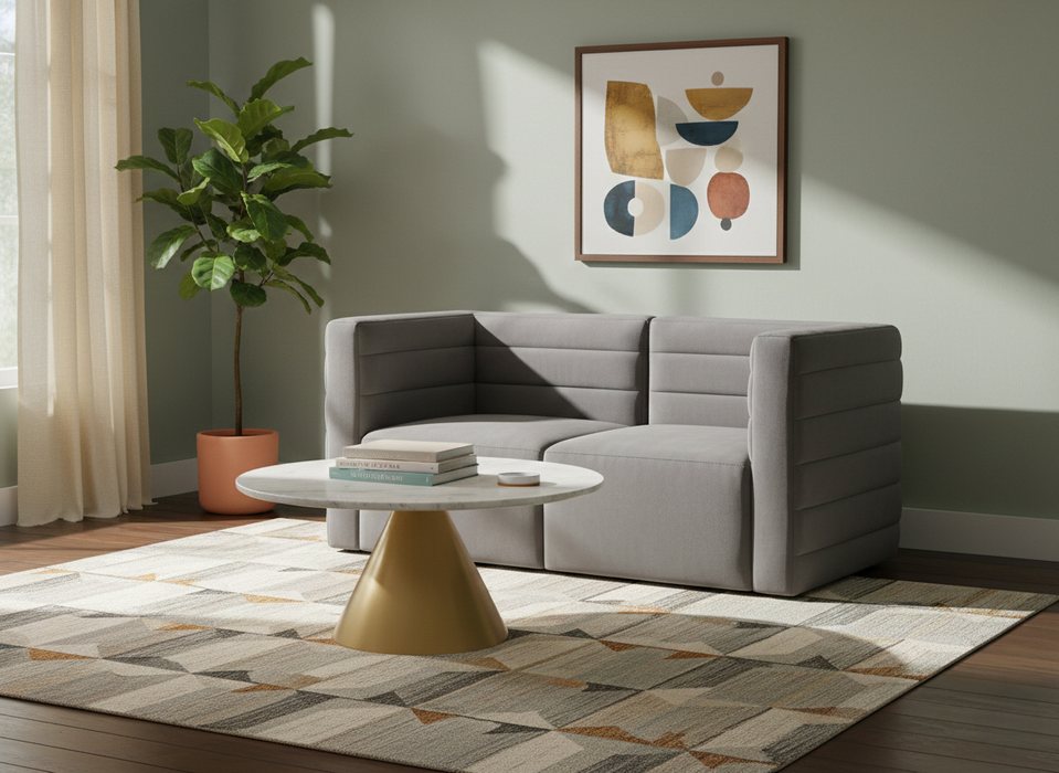 Meridian Furniture - Quincy 63" Grey Velvet Upholstered Comfort 2pc. Loveseat - 677Grey-S63 - GreatFurnitureDeal