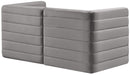 Meridian Furniture - Quincy 63" Grey Velvet Upholstered Comfort 2pc. Loveseat - 677Grey-S63 - GreatFurnitureDeal