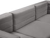 Meridian Furniture - Quincy 95" Grey Velvet Upholstered Comfort 3pc. Sofa - 677Grey-S95 - GreatFurnitureDeal