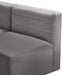 Meridian Furniture - Quincy 95" Grey Velvet Upholstered Comfort 5pc. Sectional - 677Grey-Sec5C - GreatFurnitureDeal