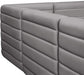 Meridian Furniture - Quincy 95" Grey Velvet Upholstered Comfort 5pc. Sectional - 677Grey-Sec5C - GreatFurnitureDeal