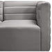 Meridian Furniture - Quincy 126" Grey Velvet Upholstered Comfort 7pc. Sectional - 677Grey-Sec7A - GreatFurnitureDeal