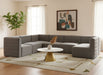 Meridian Furniture - Quincy 126" Grey Velvet Upholstered Comfort 7pc. Sectional - 677Grey-Sec7A - GreatFurnitureDeal