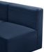 Meridian Furniture - Quincy 94" Navy Velvet Upholstered Comfort 5pc. Sectional - 677Navy-Sec5B - GreatFurnitureDeal