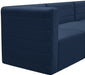 Meridian Furniture - Quincy 126" Navy Velvet Upholstered Comfort 6pc. Sectional - 677Navy-Sec6A - GreatFurnitureDeal