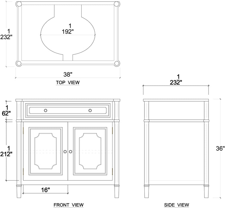 Bramble - Nantes Single Vanity w/o Marble Top & Sink - BR-67906 - GreatFurnitureDeal