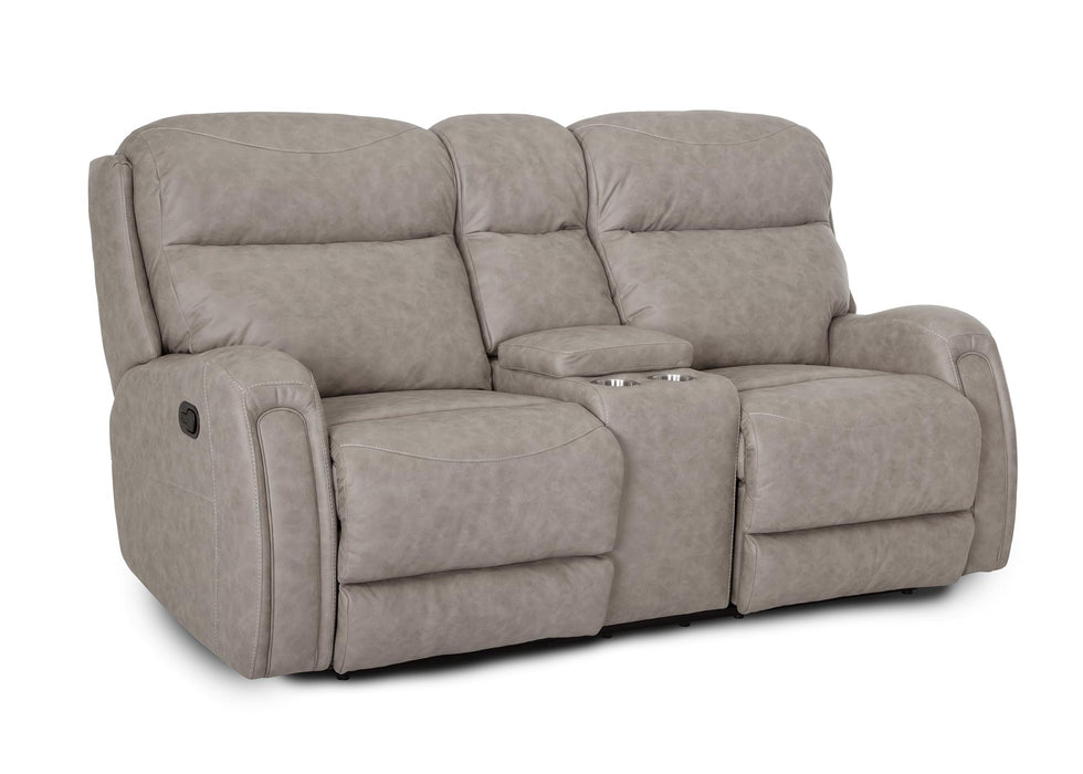 Franklin Furniture - Bridger Reclining Console Loveseat in Faulkner Marble - 67934-MARBLE