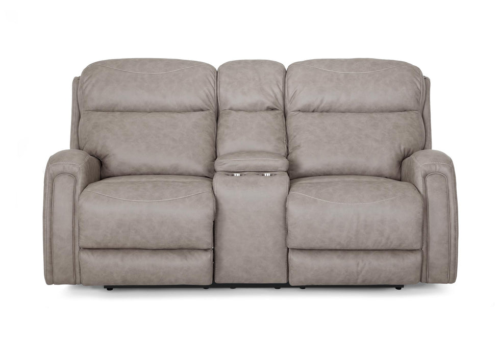 Franklin Furniture - Bridger Reclining Console Loveseat in Faulkner Marble - 67934-MARBLE