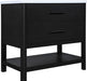 Meridian Furniture - Oakwell 36" Black Engineered Stone And Solid Wood Bathroom Vanity - 679Black-36 - GreatFurnitureDeal
