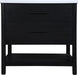 Meridian Furniture - Oakwell 36" Black Engineered Stone And Solid Wood Bathroom Vanity - 679Black-36 - GreatFurnitureDeal