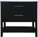 Meridian Furniture - Oakwell 36" Black Engineered Stone And Solid Wood Bathroom Vanity - 679Black-36 - GreatFurnitureDeal