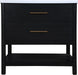 Meridian Furniture - Oakwell 36" Black Engineered Stone And Solid Wood Bathroom Vanity - 679Black-36 - GreatFurnitureDeal