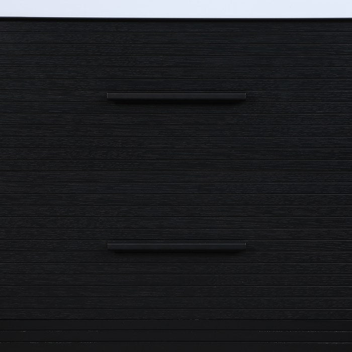 Meridian Furniture - Oakwell 36" Black Engineered Stone And Solid Wood Bathroom Vanity - 679Black-36 - GreatFurnitureDeal