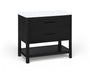 Meridian Furniture - Oakwell 36" Black Engineered Stone And Solid Wood Bathroom Vanity - 679Black-36 - GreatFurnitureDeal