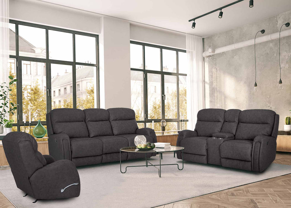 Franklin Furniture - Bridger 3 Piece Power Reclining Living Room Set in Faulkner Slate - 67942-83-67934-6579-BJ-SLATE